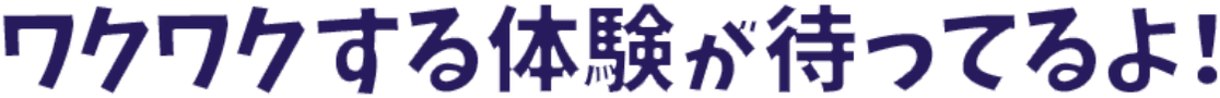 ワクワクする体験が待ってるよ！